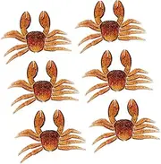 PartyKindom 6pcs Realistic Crab Fishing Durable Fake Baits for Crab Fishing for Beginners Catch Rate with High Toughness