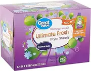 Great Value Blooming Lavender Dryer Sheets, 240 Sheets