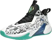 [SDEQA] Mens Basketball Shoes High Top Running Jogging Sneakers Lightweight Breathable Non Slip for Fitness Streetball Youth Kids