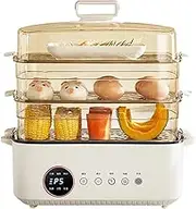 Electric Food Steamer, Vegetable Steamer with 3-Tier/2-Tire BPA-Free Steam Trays, Quick Simultaneous Cooking for Veggies, Meats, Grains, Seafood, Auto Shutoff & Anti-dry Protection, 1200W (3-Tire)