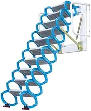 Telescopic Loft Ladder Indoor Wall Mounted Stairs Family Attic Telescopic Ladder for Home Use Thickened Invisible Telescopic Ladder