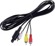 XYgdhqpt Video AV Composite Cable Compatible with Nint-endo N64, Gamecube, SNES and Super Fam-icom Systems