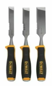DeWalt SIDE STRIKE WOOD CHISEL SET DWHT16148 3-Pieces Serrated Cutting Edge