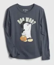 NWT Gap Kids Disney Boo Who Halloween Mickey Mouse L/S T-Shirt Sz Small 6/7