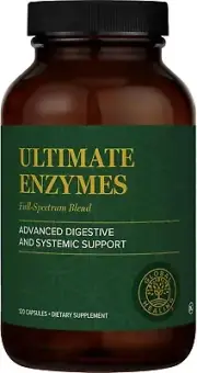 Ultimate Enzymes 120 Caps by Global Healing Center - Immune System, Gut Health