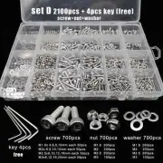 400/650/1140/2100X Hexagon Hex Socket Cap Head Screw Bolt Nut Set Assortment Kit