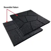 Flexon Stepping Stones 0.63" X 12" Dual Sided Rubber (Set Of 3) In Black 3.6 Lb