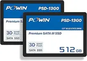 Premium SATA III SSD 512GB 2-Pack, 2.5 inch, 3D NAND Flash