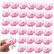 100 Pcs Rubber Pig Bath Toy Bulk Mini Pig Toys Pink Piggy Bathtub Toys Float