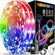 100ft LED Lights Room Decor, KIKO 30m Led Lights Strip for Bedroom Smart Color Changing 3535 RGB Light Strips with Bluetooth Controller Sync to Music Apply for TV, Bedroom, Party and Home Decoration