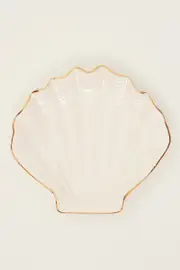White Shell Shaped Trinket Dish