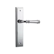 Iver Verona Door Lever Handle on Stepped Backplate Chrome Plated