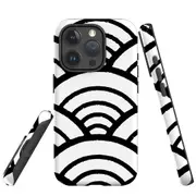For iPhone 15 Pro Max Case, Shielding Cover, Japanese Folk Waves