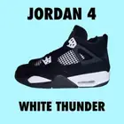 Size 7Y - Air Jordan 4 Retro White Thunder (GS) FQ8213-001 (Men’s 7 Women’s 8.5)