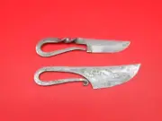 2Pcs Handmade Pattern Damascus Black Smith Hand Forge Traditional Knife F236