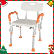 Free Post Adjustable Medical Shower Chair Bathtub Bath Seat Aid Stool- Orange