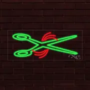 BRAND NEW SCISSORS LOGO 30x12x1 INCH LED FLEX WINDOW/WALL INDOOR SIGN 30812