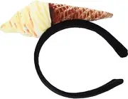 Vaguelly Ice Cream Cone Headband Ice Cream Party Hat Ice Cream Costume Dessert Party Accessory Headband Dessert Party Hair Hoops Food Party Supplies for Kids