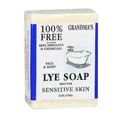 Grandmas Pure & Natural Pure Lye Bar Soap, 6 Oz (Pack of 3)