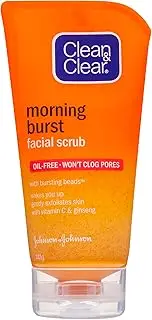 Clean & Clear Morning Burst Citrus Fragranced Facial Scrub 141g | Gently exfoliate away dull| tired-looking skin