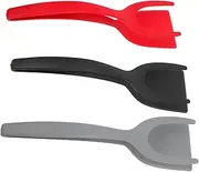3-Piece BBQ Turner Spatula Set Double Sided Flipper for Cooking Utensils Kitchen Shovel Tong Food Flipping Shovel Clamp Multi-Function