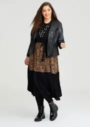 Taking Shape TS Animal Print Leopard Dress Belt Boho 14 16 S M L BN