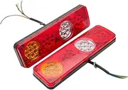 Car Rear Tail Lights Car Accessories 2PCS Rear Taillights Lamp 12V Trailer Signal Lamp for Transporter Caravan Truck Camper