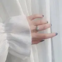 在飛比找momo購物網優惠-【MoonDy】簡約戒指 韓國戒指 閨蜜戒指 純銀戒指 星星