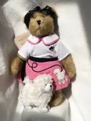 Boyds Bear Bailey & Friends In Poodle Skirt with Poodle