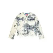 [Diesel] Diesel Houndstooth-weave Denim Jacket M WHITE/BLUE