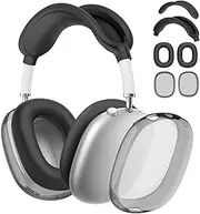 [okcsc] TPU Case Cover for AirPods Max,Headphones, Accessories Soft TPU Protector,Ear Pad Case Cover/Ear Cups Cover/Headband Cover for Apple AirPods Max New Black