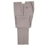 NWT $345 LUIGI BIANCHI Dove Gray-Sky Blue Check Wool Dress Pants 34 W