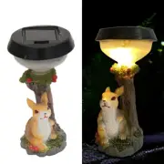 Solar Garden Squirrel Statue Ornament Animal Light Cat Climbing Lawn Lamp WZ
