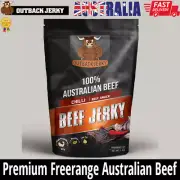 BEEF JERKY CHILLI 1KG WEST AUSTRALIAN OUTBACK PREMIUM BEEF FACTORY FRESH