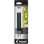 77244 Pilot G2 Gel Rollerball Pen Refill, Fine 0.7mm, Purple Ink, 6 Packs of 2