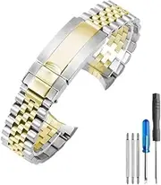YCBFGAZATK Fit For Rolex Antirust Solid Curved Interface Stainless Steel Log 20mm Replace Men's Watches Accessories