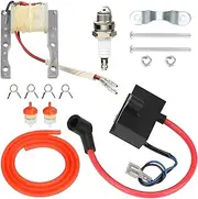 YOXUFA Performance CDI Ignition Magneto Coil Spark Plug Kit for 49cc 50cc 66cc 80cc 100cc 2-Stroke PK80 BT80 YD100 Engine Gas Motorized Bike Bicycle Parts (YO-IC01-80cc)