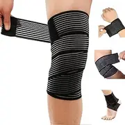 HemeraPhit Elastic Bandage Wrap Tape Knee Pads Wrist Support Straps Ankle (150cm Knee Band)
