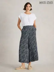 White Stuff Blue Lisette Crinkle Culottes (H15749) | $113