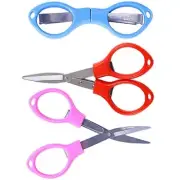 3 Pcs Travel Folding Scissors Telescopic Cutter Trip Scissors for School Office