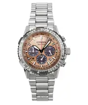 Citizen Promaster Sky Chronograph Stainless Steel Brown Dial Eco-Drive Diver's CA4664-60X 200M Men's Watch
