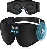 Sleep Headphones Mask, Music Eye Mask with Microphone Built-in HD Speakers, 3D Wireless Music Sleeping Headphones Sleep Eye Mask for Men Women, Zero Eye Pressure 3D Soft Eye Shade Cover for Travel (black)