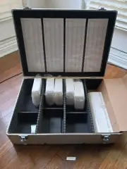 NEW! 1000 CD DVD BLU RAY SILVER ALUMINUM MEDIA STORAGE DJ CASE WITH SLEEVES