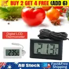 Digital LCD Thermometer Temperature Meter Gauge with Waterproof Sensor Probe ~