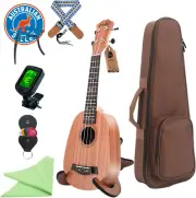 Soprano Ukulele for Beginner 21 Inch Sapele Wood Panel Ukulele Ukelele with Gig