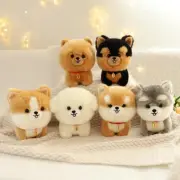 Cute Fluffy Corgi Dog Plush Toy Adorbale Puppy Small Soft Stuffed Toys Kids Gift