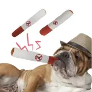 Dog Plushie Cigar Joint Cigarette Puppy Dogs Chewing Toy Soft Plush Squeaky