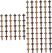 ifundom 3sets Bulk Cross Charms Jewelry Making Supplies Wooden Charms for Diy Projects Necklace Charms Bracelet Charms Decorative Charms 30pcs*3