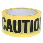 50M X 5Cm Roll Yellow Caution Warning Adhesive Tape Sticker For Safety Barrier Police Barricade