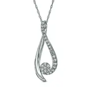 0.17 CT. T.W. Composite Natural Diamond Pendant in 10K White Gold